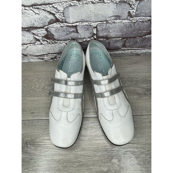 Mephisto Cool Air White Leather Strap Driving Loafers Shoes Women Sz 10M US/41EU - Picture 4 of 16